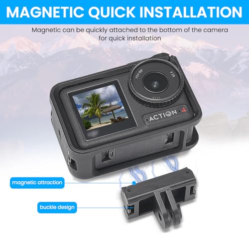 ZORBES® Magnetic Adapter Mount for DJI Action 5pro 4 3 Quick Release with Connection for Accessories Attachable Tripod Vlogging 2PCS ZORBES® Magnetic Adapter Mount for DJI Action 5pro 4 3 Quick Release with Connection for Accessories Attachable Tripod Vlogging 2PCS